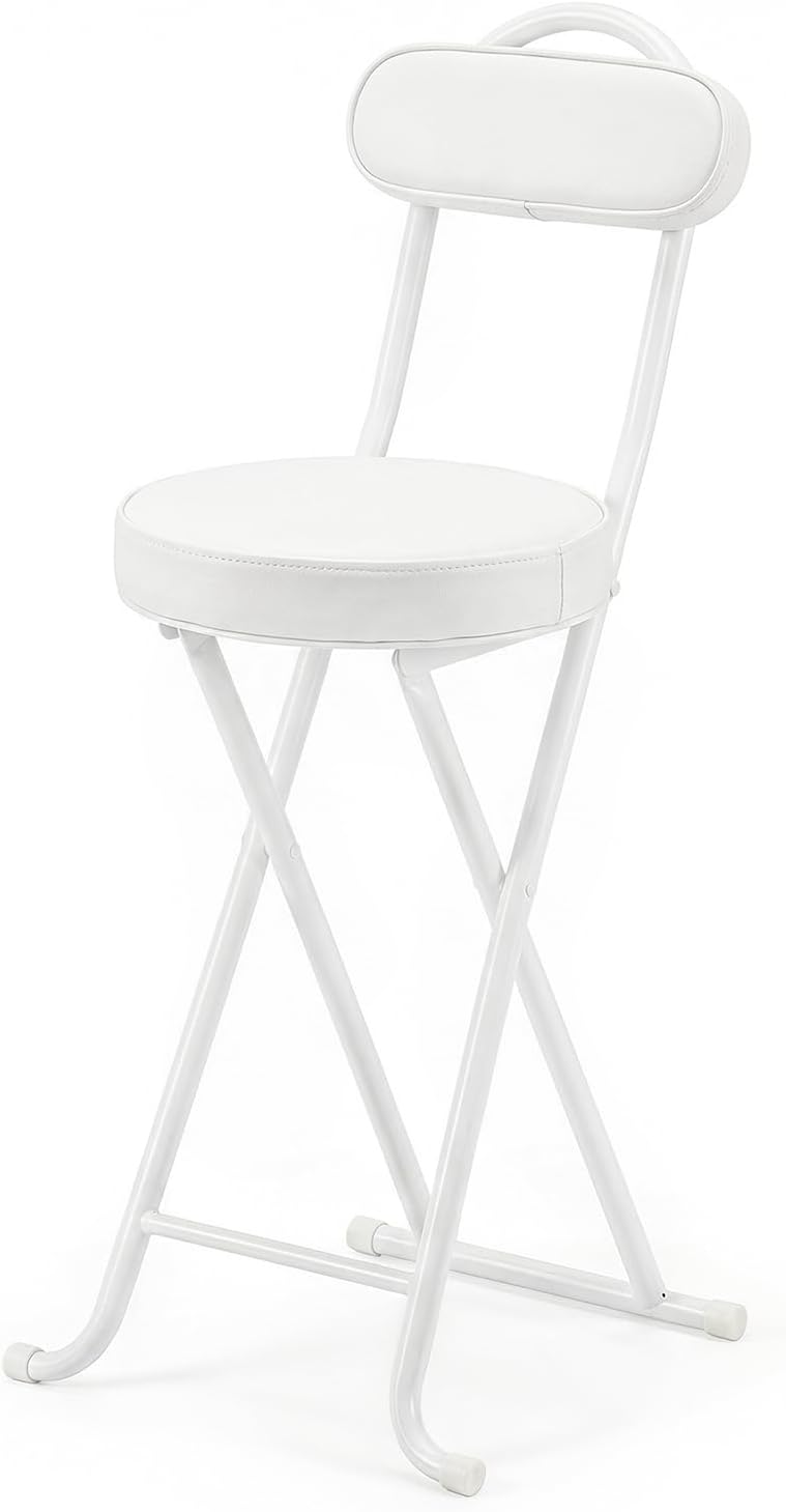 Folding Bar Stool,24" Portable High Counter Foldable Stool Chair