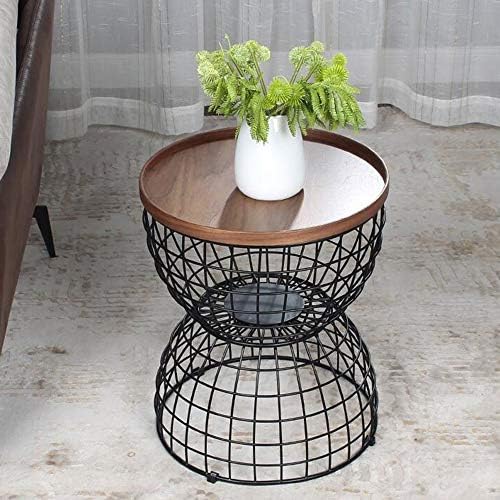 Telephone Table, Mobile Tray Sofa Side Table,Retro Solid Wood Telephone Desk,...