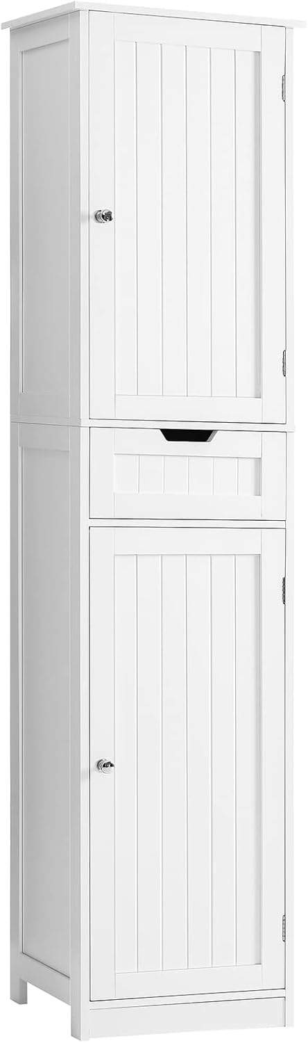 Iwell 67" Tall Bathroom Cabinet, Storage Cabinet with 2 Doors & 1 Dr...