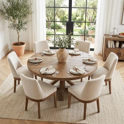 HNY Modern Dining Chairs Set of 4 with Comfortable Back Support, Farmhouse So...