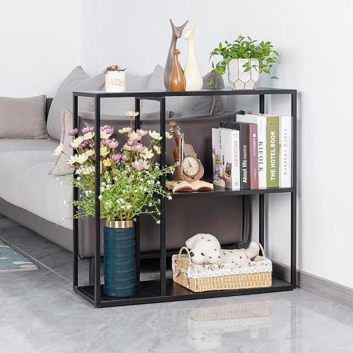 HDANI Console Table, Narrow Entryway Table, 3 Tier Metal Hallway Table, 11.8&...
