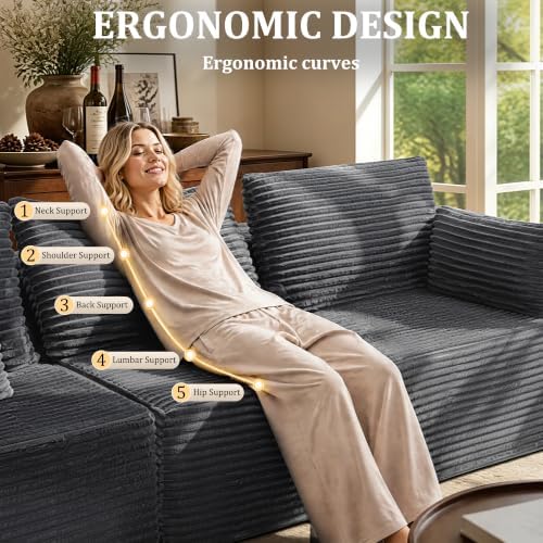 138" Oversized Couch for Living Room, Modular Sectional Couches U Shaped...