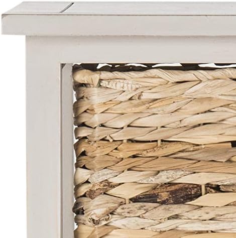 SAFAVIEH Vedette 5-Basket Wood Storage Cabinet, 46" Vintage Grey AMH5739D