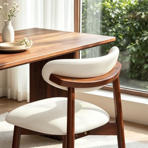 CHUN YI Dining Chairs Set of 6, Upholstered Solid Wood Dining Room Chairs