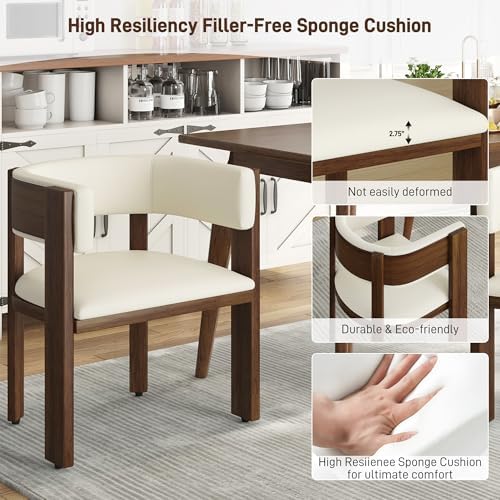 Squireewo Barrel Dining Chairs Set of 2, Modern Dining Room Chairs with Curve...
