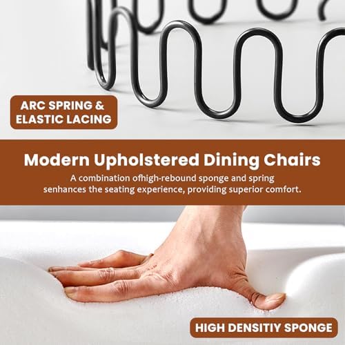 Velvet Upholstered Dining Chairs Set of 4, Modern Mid-Century Kitchen Chairs ...