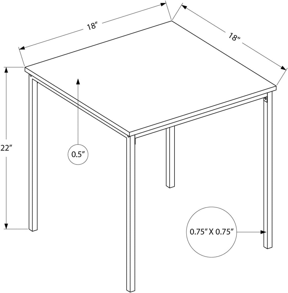 Monarch Specialties I 3827 Accent Table, 22" H, Side Table, End, Small, ...