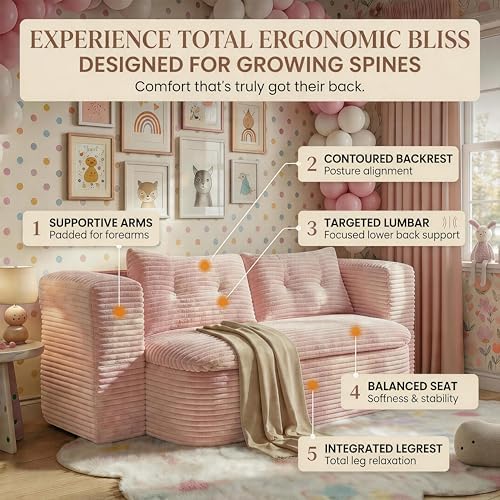 78.7" Futon Sofa Bed, Memory Foam Convertible Couch, Pink | Sophisticate...