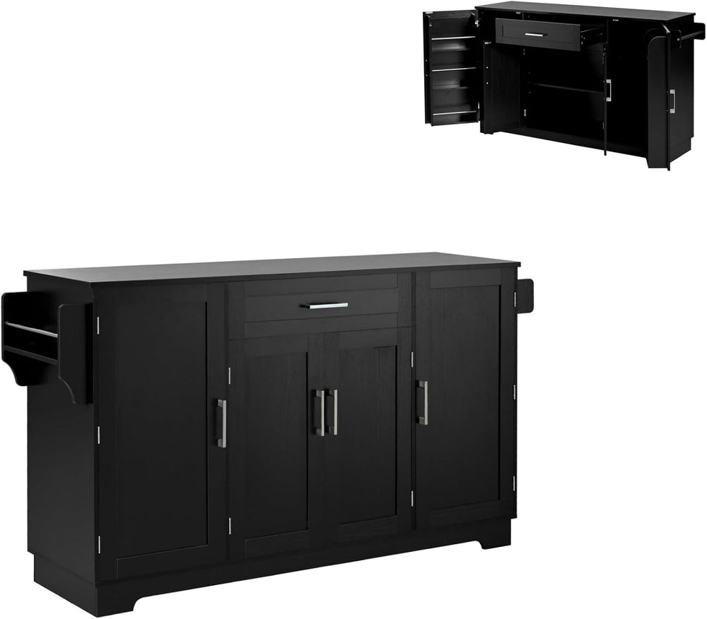 54.3 Inch Sideboard Buffet Cabinet with Storage 4 Doors 1 Drawer Melamine MDF...