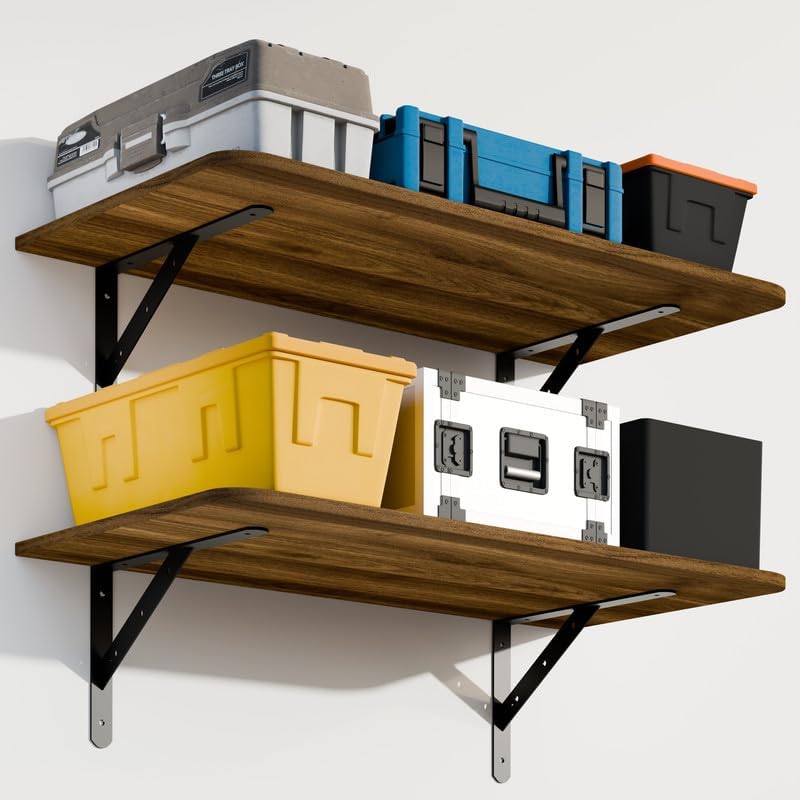 Dogsky 2-Pack Large Wall Mounted Shelf 3x2Ft (36x24In) - 600lbs Capacity