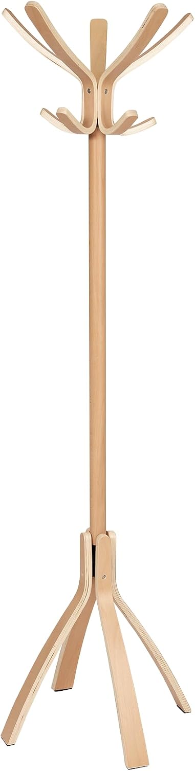 Alba Wooden Floor Coat Stand, Light Brown