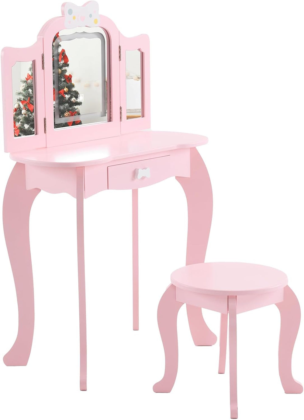 Vanity Set,ShyneeMakeup Dressing Vanity Set Wooden Princess Makeup Table with...