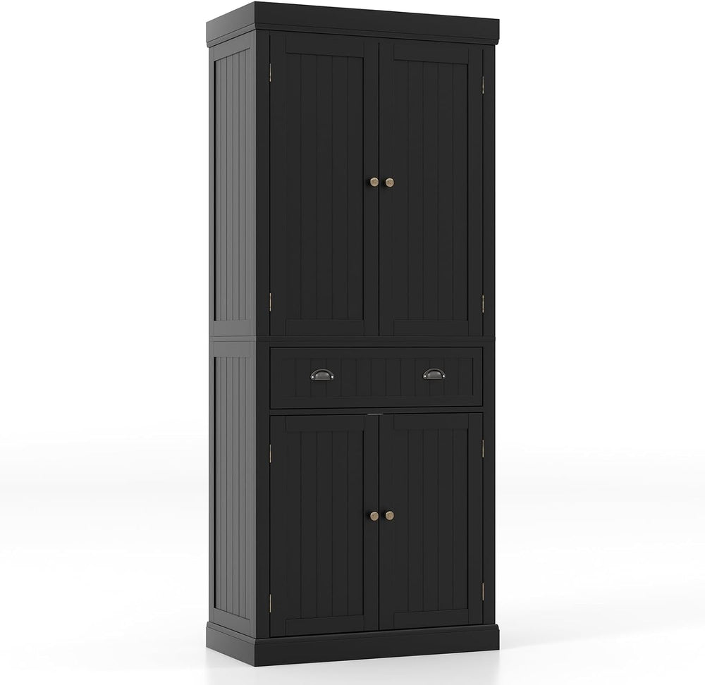 Giantex Pantry Organizers and Storage, 72" Tall Kitchen Cabinet with 2-D...