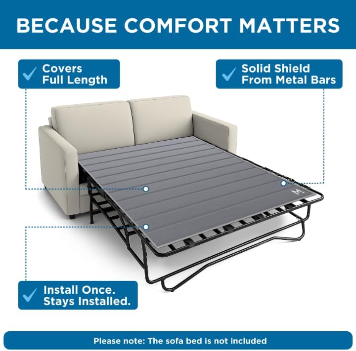 Meliusly Sleeper Sofa Bed Support Board Queen (54x64) - Permanent Fit | Sleep...