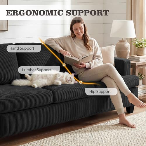 Apicizon Loveseat & 3 Seater Sofa Sets, 89" Couch Sofa Set for Livin...