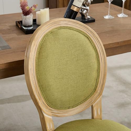 SoarFlash French Dining Chairs Set of 4, Vantage Dining Chair with Round Back...