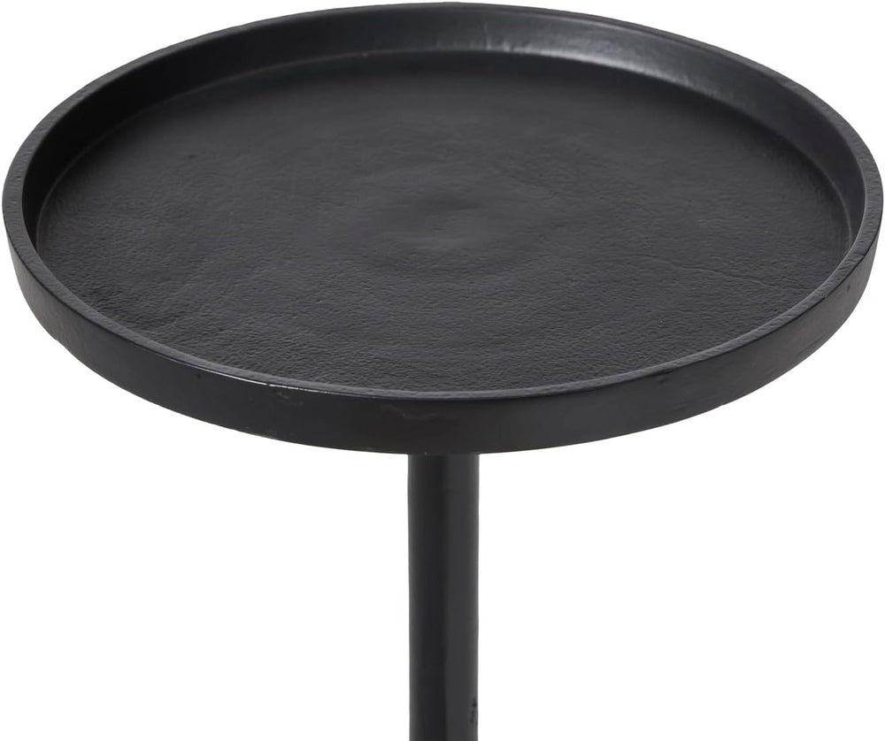 HomeStock Side Table Set of 2 - Wrought Look Accent Tables - Black Finish