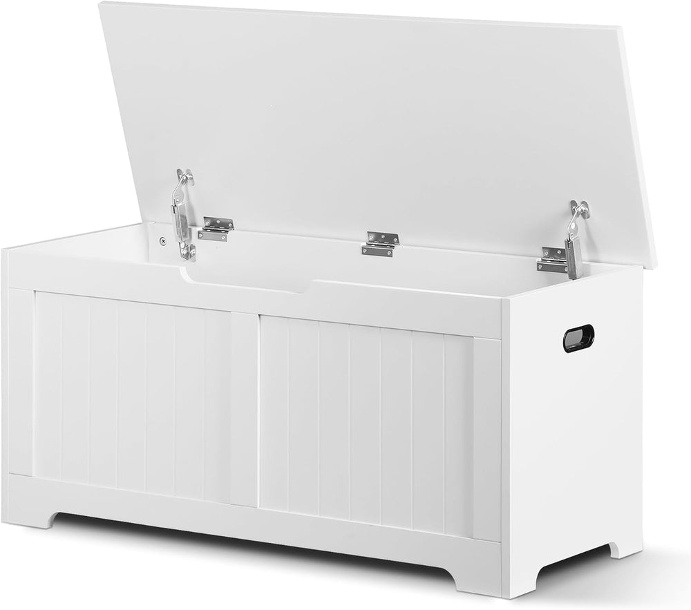 SUPER DEAL Storage Chest, 39 inches Chest Box Organizer with 2 Safety Hinges,...