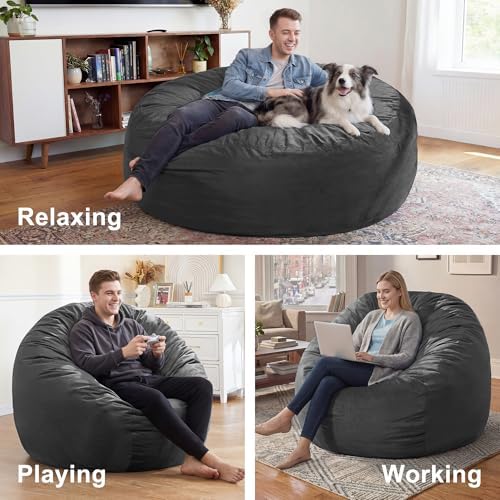 fond + found Adults Bean Bag Chair 5FT Big BeanBag Chair Giant Oversized | Me...