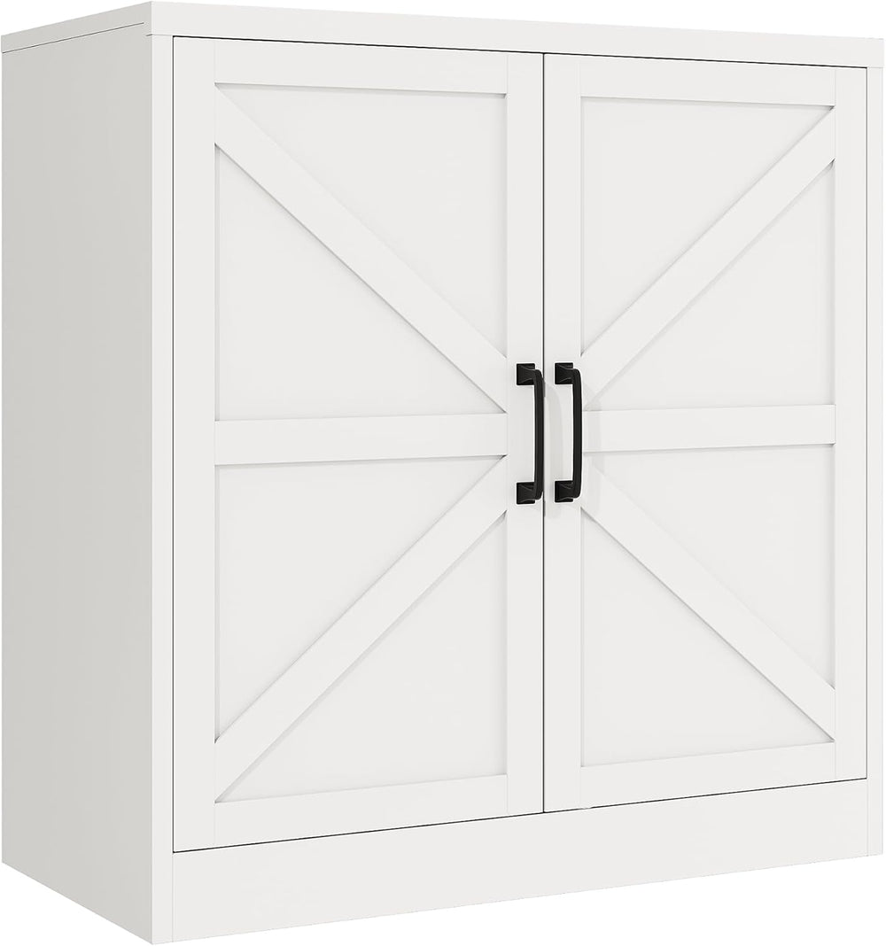 36" Metal Storage Cabinet, Farmhouse Kitchen Storage Cabinet with Doors ...