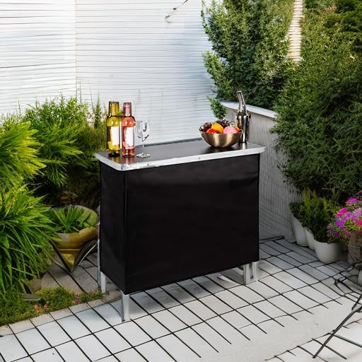 Best Choice Products Portable Pop-Up Bar Table for Indoor, Outdoor, Party, Pi...
