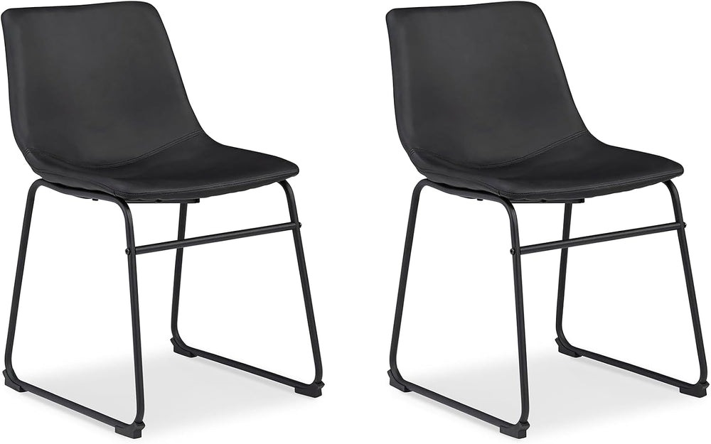 Signature Design by Ashley Centiar Dining Chairs Set of 2, Black