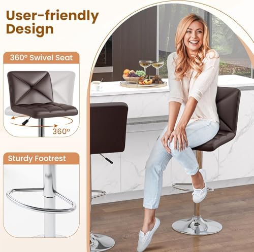 COSTWAY 3 Pieces Bar Table Set, Counter Height Table Set with 2 Bar Stools