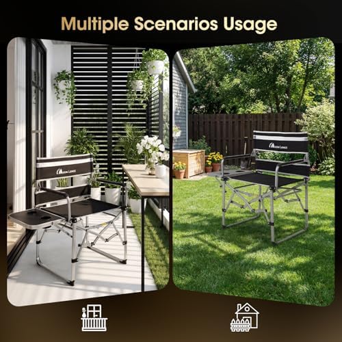 MOON LENCE Directors Camping Chair, Heavy Duty,Oversized Portable Folding Cha...