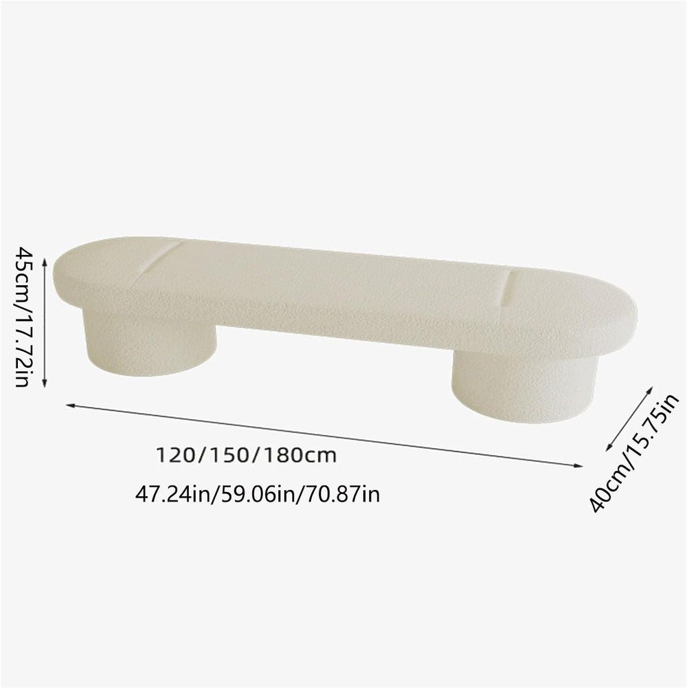 Modern Lamb's Wool Upholstered Bedroom Benches, Modern Tufted Ottoman Sto...