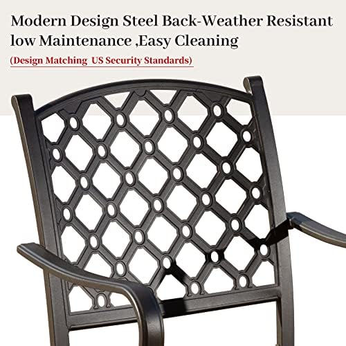 Domi 7 Pieces Patio Dining Sets All-Weather Metal Outdoor Modern Dining Sets ...