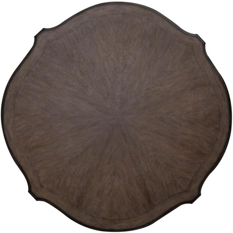 Pemberly Row Magnolia Manor Round Wood Table Set, Antique White Finish, 72 in...