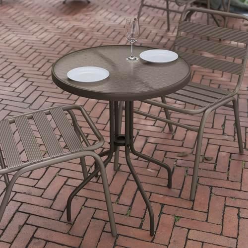 Flash Furniture 23.75 in Round Table, Bronze