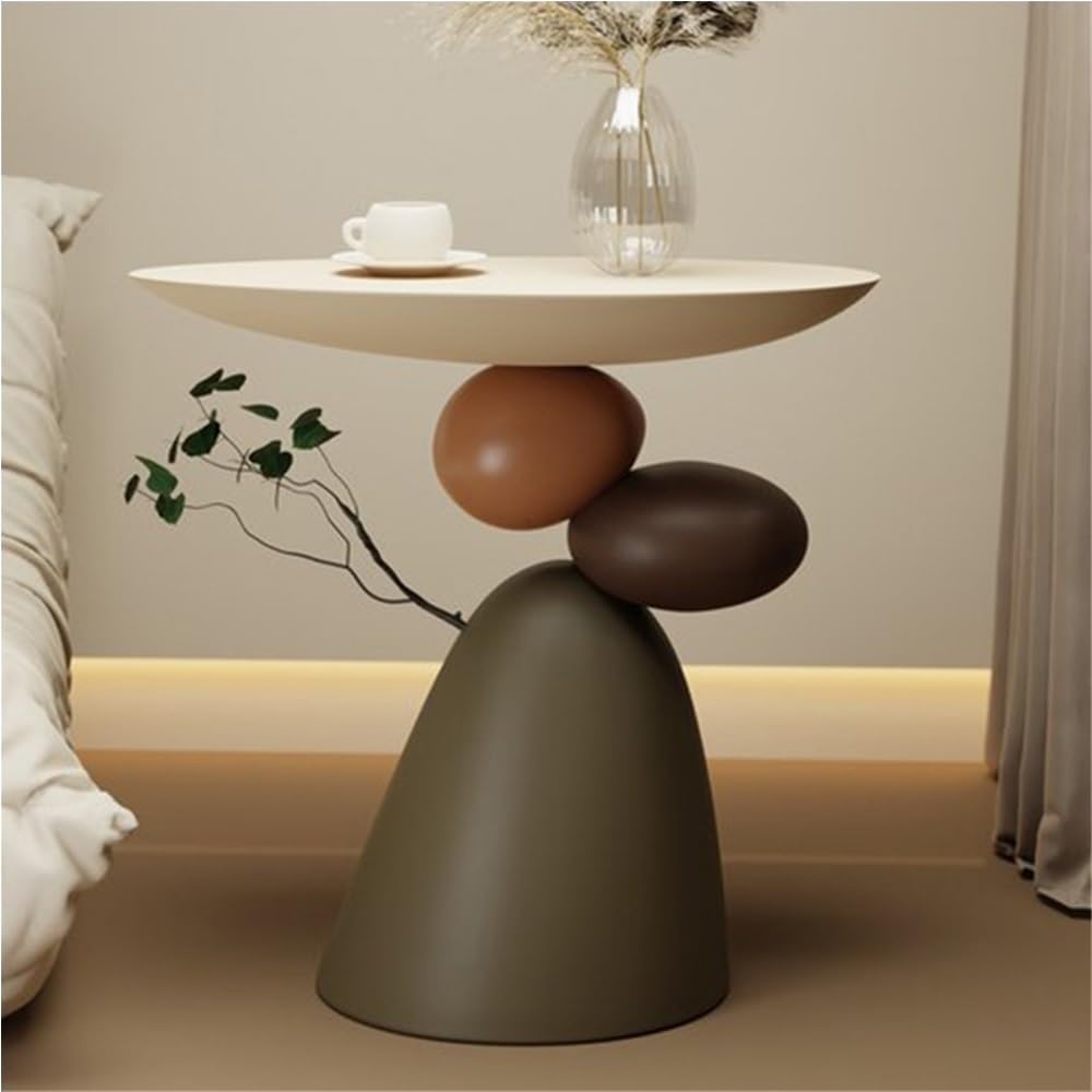 Multifunctional Sofa Side Table, Small Accent Table, Modern Resin End Table, ...