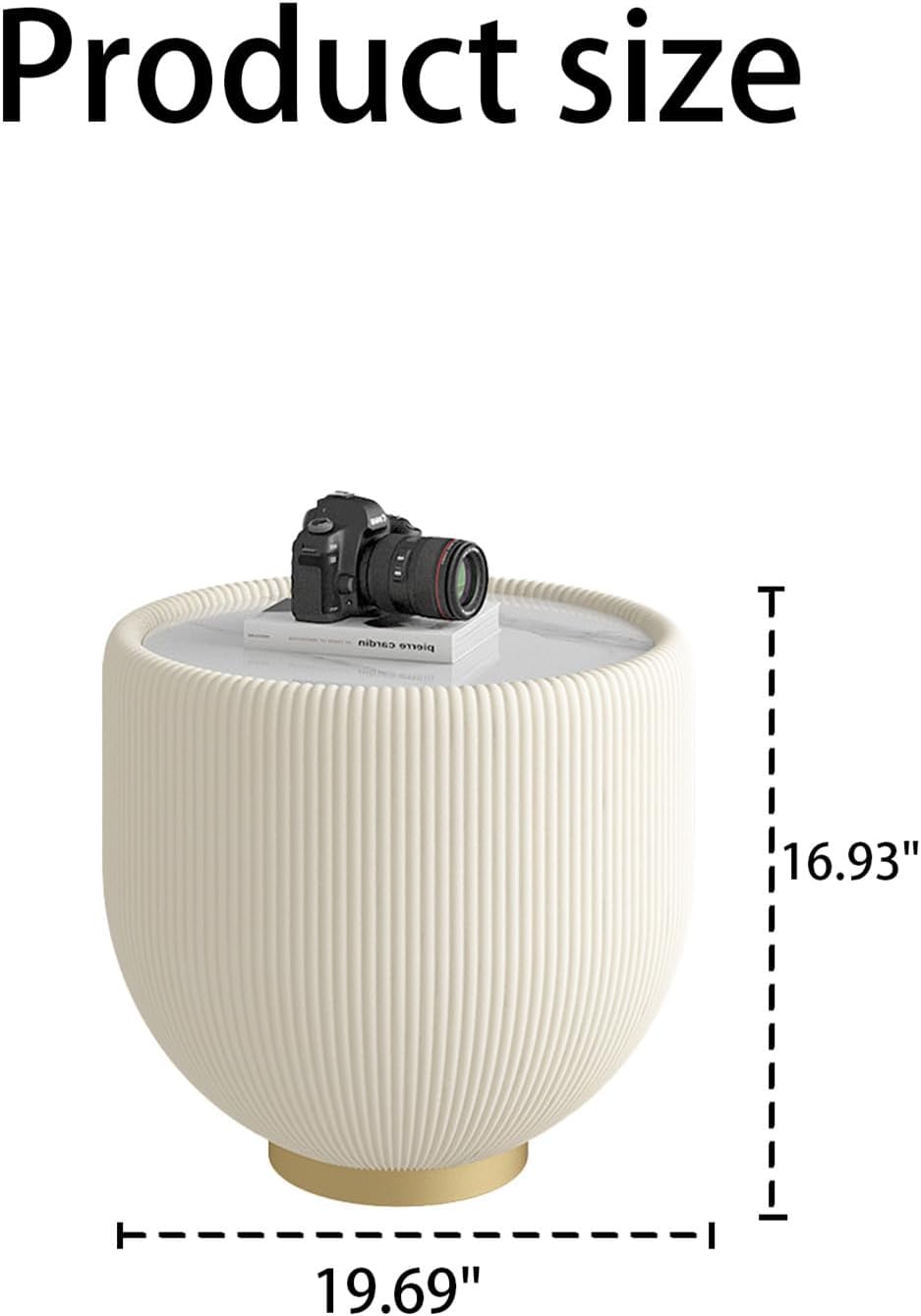 SSLine Bowl-Shape Small Coffee Table Modern Sintered Stone Top Coffee Table i...