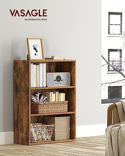 VASAGLE 3-Tier Bookshelf, Storage Organizer, 23.6 x 9.4 x 32 Inches