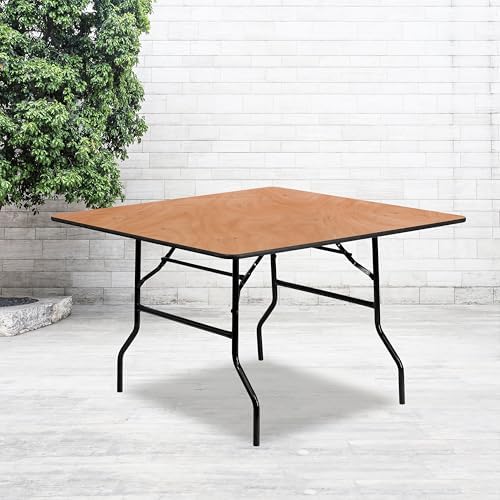 Flash Furniture 4 ft Wood Folding Square Banquet Table