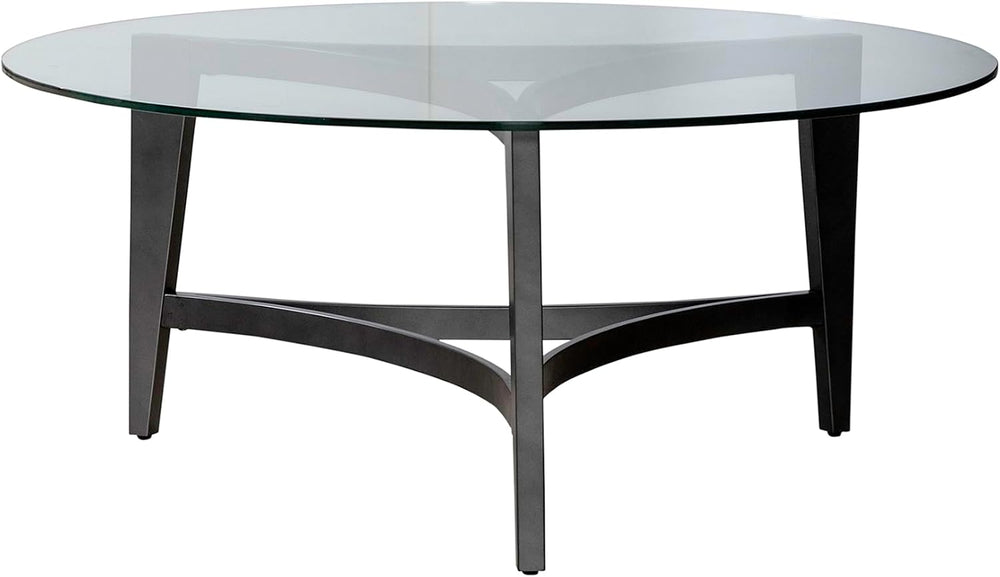 Liberty Furniture Capri Glass Top 3 Piece Set - Cocktail Table, 2 End Tables ...
