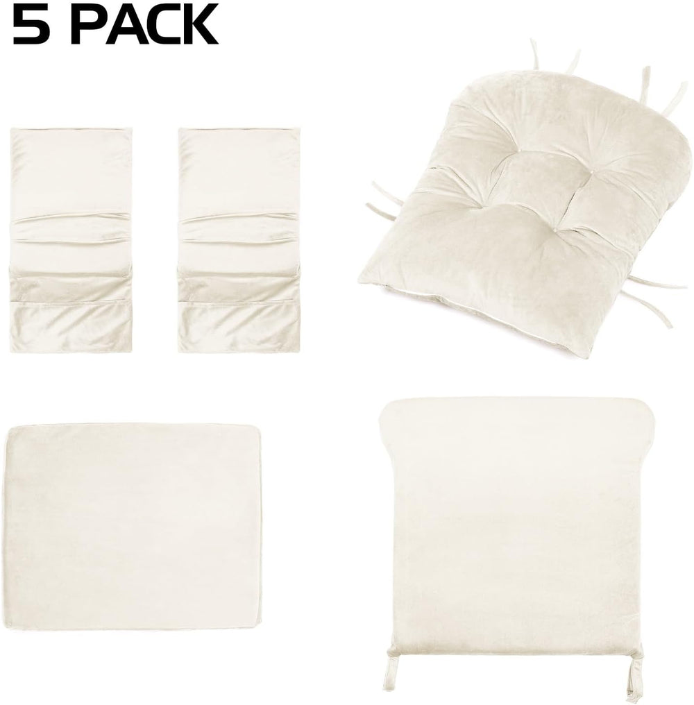 Lucky Monet 5Pcs Glider Rocker Replacement Cushions - Velvet Glider Cushions ...