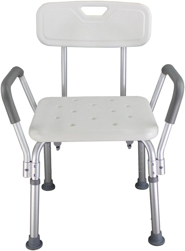 Azadx Bath Chair, Adjustable Aluminium Alloy Elderly Bath and Shower Chair Li...