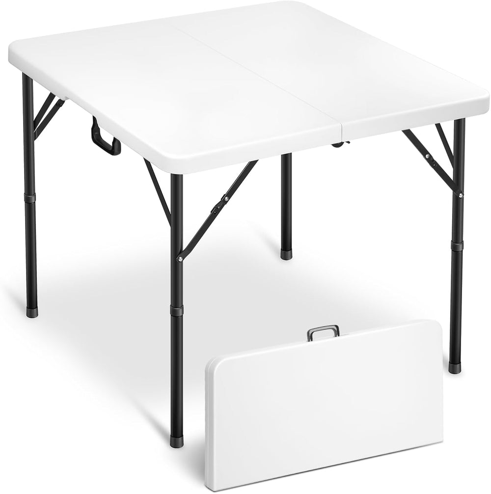 34" Foldable Square Table | Lightweight, Durable & Perfect for Indoo...
