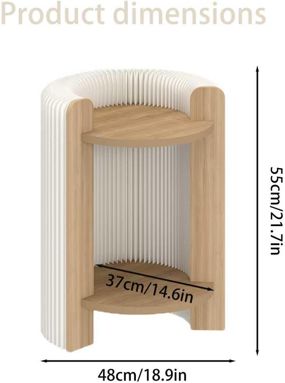 3-Tier Side Table with Open Shelves, Small End Table for Living Room Bedroom ...