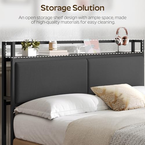 YATINEY Queen Size Headboard Only, Head Board with Sliding Charging Station, ...