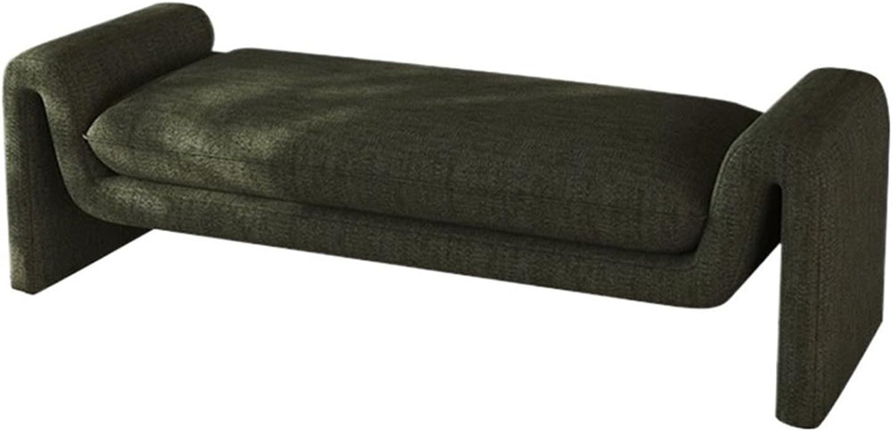 Modern Dark Green Bed End Stool Retro Style Walk-in Closet Clothes and Shoe C...