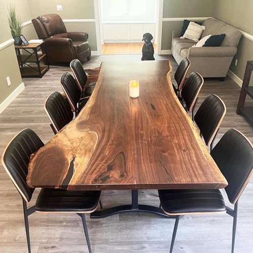 LUNLING Dining Chairs Set of 2 Mid Century Modern Retro Faux Leather Chair wi...