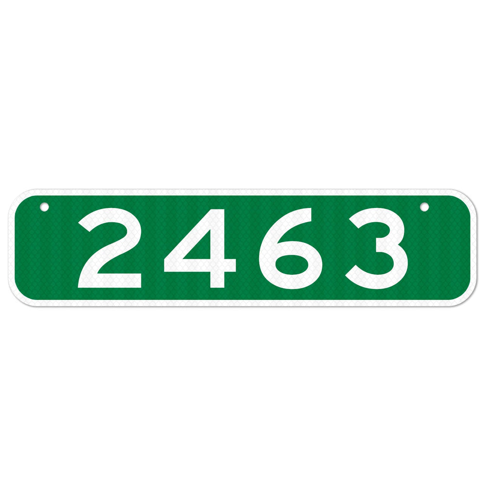 911 Address Sign, Custom Horizontal Emergency Mail Box Reflective Sign, 3M EG...