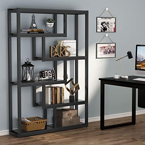 Tribesigns Way to Origin 6-Shelf Modern Bookshelf, Industrial Etagere Bookcas...