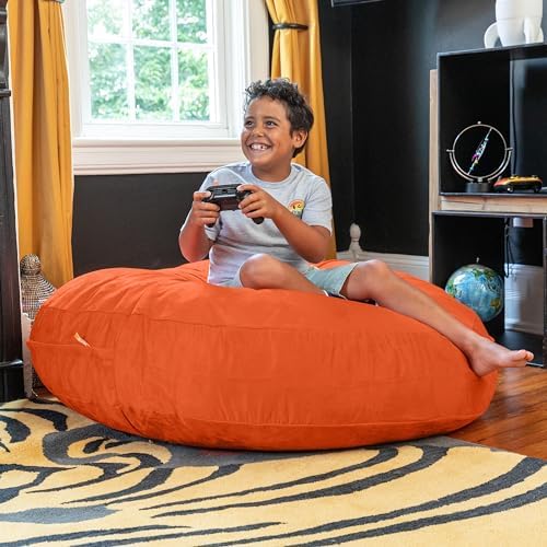 Jaxx Cocoon 4 Foot Bean Bag Chair and Crash Pad, Mandarin
