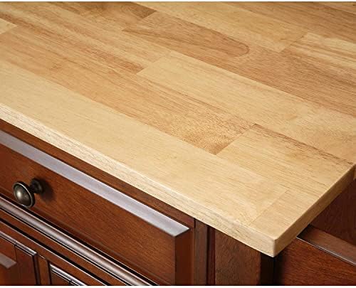 HomeStock Full Size Kitchen Island with Countertop & Storage Modern Kitch...