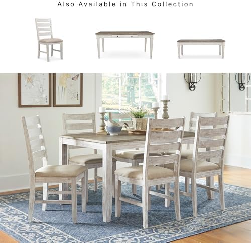 Signature Design by Ashley Skempton Farmhouse Dining Chairs Set of 2, White