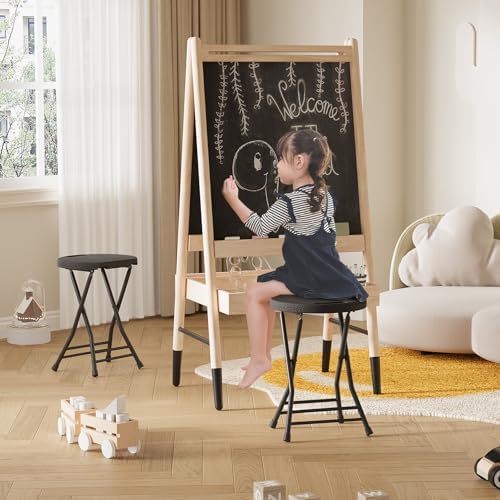 Garvee Folding Stool, Backless 18-Inch Stool, Portable with Handle, Foldable ...